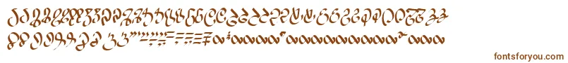 Шрифт Wizardspeak – коричневые шрифты на белом фоне