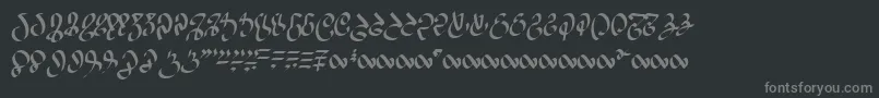 フォントWizardspeak – 黒い背景に灰色の文字