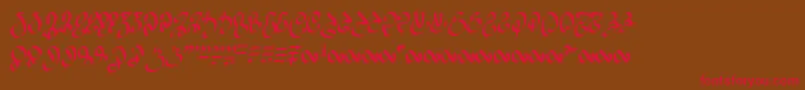 Wizardspeak Font – Red Fonts on Brown Background