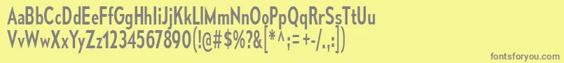 MesmerizeCdRg Font – Gray Fonts on Yellow Background