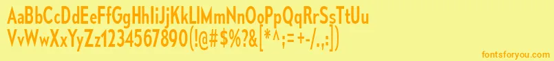 MesmerizeCdRg Font – Orange Fonts on Yellow Background