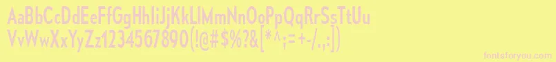 MesmerizeCdRg Font – Pink Fonts on Yellow Background