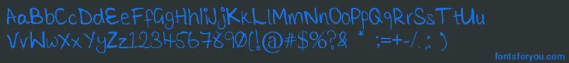 TickleMeElmo Font – Blue Fonts on Black Background