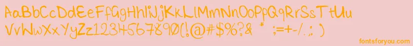 TickleMeElmo Font – Orange Fonts on Pink Background