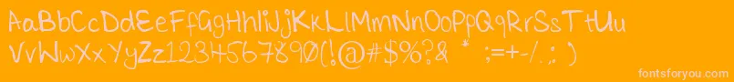 TickleMeElmo Font – Pink Fonts on Orange Background