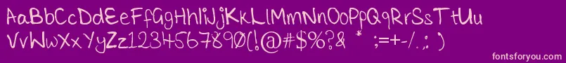 TickleMeElmo Font – Pink Fonts on Purple Background
