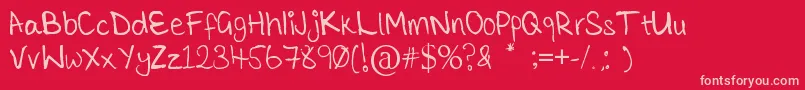 TickleMeElmo Font – Pink Fonts on Red Background