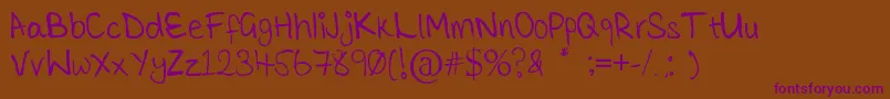 TickleMeElmo Font – Purple Fonts on Brown Background