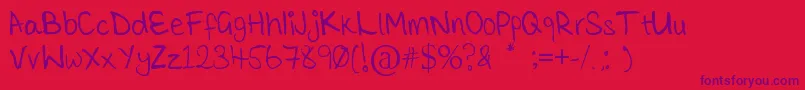 TickleMeElmo Font – Purple Fonts on Red Background
