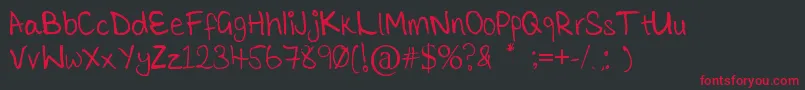TickleMeElmo Font – Red Fonts on Black Background