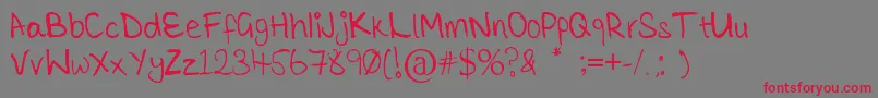 TickleMeElmo Font – Red Fonts on Gray Background