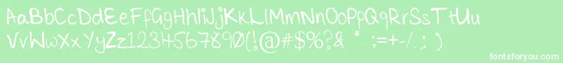 TickleMeElmo Font – White Fonts on Green Background