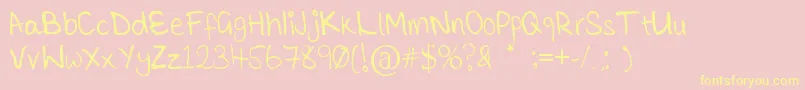 TickleMeElmo Font – Yellow Fonts on Pink Background