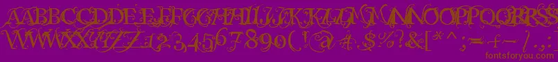 Macabra ffy Font – Brown Fonts on Purple Background