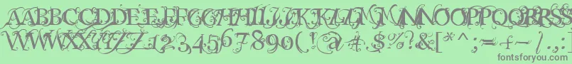 Macabra ffy Font – Gray Fonts on Green Background