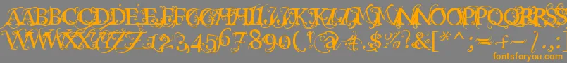 Macabra ffy Font – Orange Fonts on Gray Background