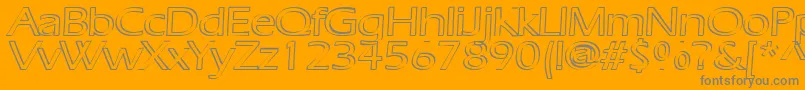 RuffianOutline Font – Gray Fonts on Orange Background