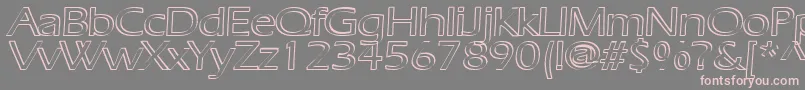 RuffianOutline Font – Pink Fonts on Gray Background