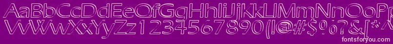 RuffianOutline Font – Pink Fonts on Purple Background