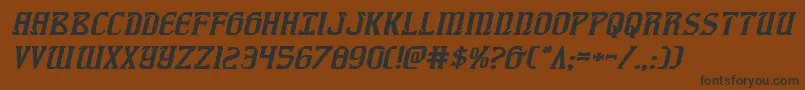 Fiddlerscoveexpital Font – Black Fonts on Brown Background