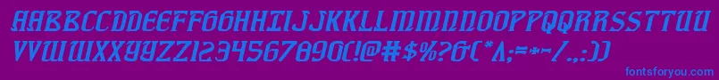 Fiddlerscoveexpital Font – Blue Fonts on Purple Background