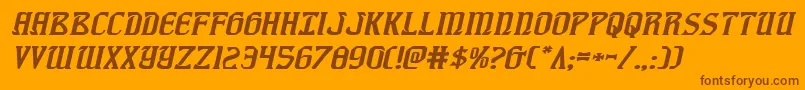 Fiddlerscoveexpital Font – Brown Fonts on Orange Background