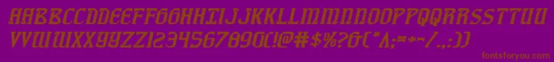Fiddlerscoveexpital-fontti – ruskeat fontit violetilla taustalla