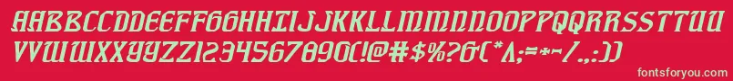 Fiddlerscoveexpital Font – Green Fonts on Red Background