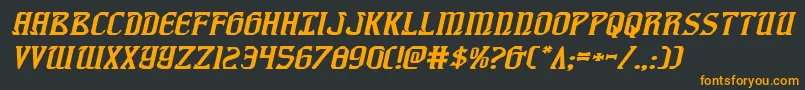 Fiddlerscoveexpital Font – Orange Fonts on Black Background