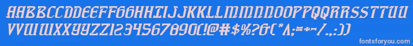 Fiddlerscoveexpital Font – Pink Fonts on Blue Background