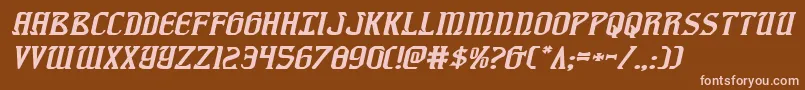 Fiddlerscoveexpital Font – Pink Fonts on Brown Background