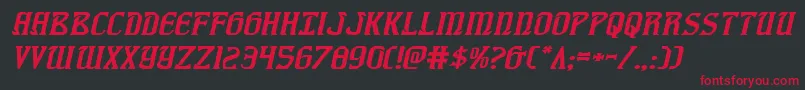 Fiddlerscoveexpital Font – Red Fonts on Black Background