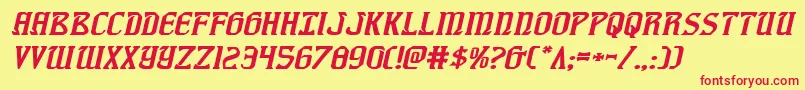 Fiddlerscoveexpital-fontti – punaiset fontit keltaisella taustalla