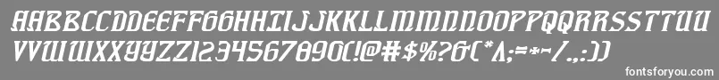 Fiddlerscoveexpital Font – White Fonts on Gray Background