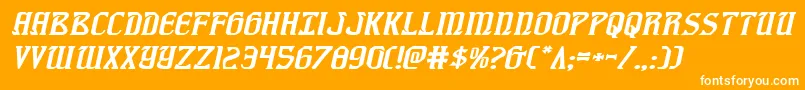 Fiddlerscoveexpital Font – White Fonts on Orange Background