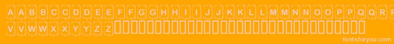 KrPopsicle Font – Pink Fonts on Orange Background