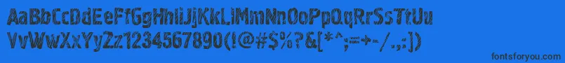 Grf02zC Font – Black Fonts on Blue Background