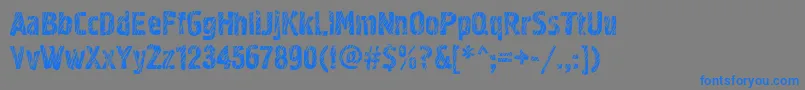 Grf02zC Font – Blue Fonts on Gray Background