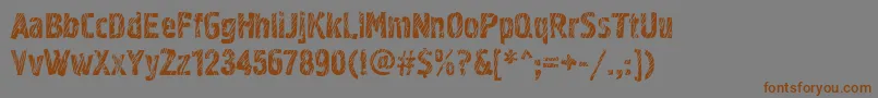 Grf02zC Font – Brown Fonts on Gray Background