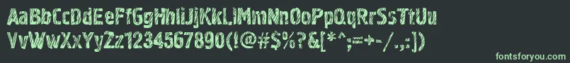 Grf02zC Font – Green Fonts on Black Background