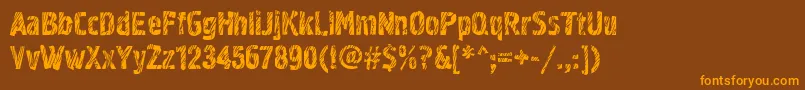Grf02zC Font – Orange Fonts on Brown Background