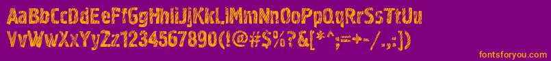 Grf02zC Font – Orange Fonts on Purple Background