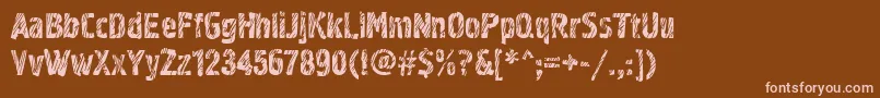 Grf02zC Font – Pink Fonts on Brown Background