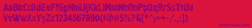 Grf02zC Font – Purple Fonts on Red Background