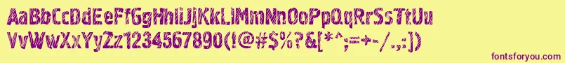 Grf02zC Font – Purple Fonts on Yellow Background