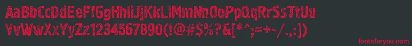 Grf02zC Font – Red Fonts on Black Background