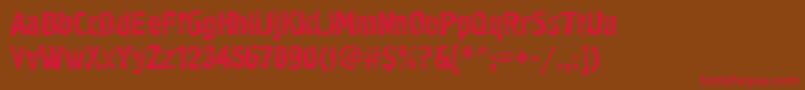Grf02zC Font – Red Fonts on Brown Background