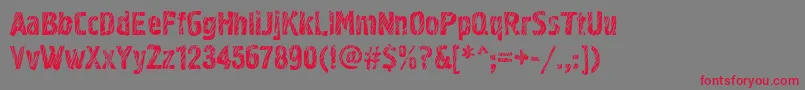 Grf02zC Font – Red Fonts on Gray Background