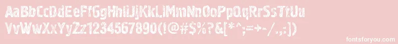 Grf02zC-Schriftart – Weiße Schriften auf rosa Hintergrund