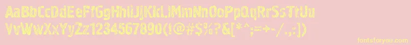 Grf02zC Font – Yellow Fonts on Pink Background